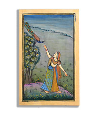 Ragni Feeding Peacock Portrait