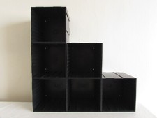 CD Modular Boxes Storage Interlocking Cubes x6 ~  Vintage 90s