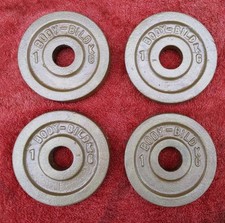 BODY BILD Weight Plates 4x  1 kg Cast iron for  1" york fit dumbbell barbell bar
