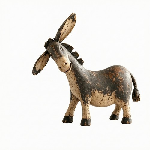 Resin donkey figurine - resin,
