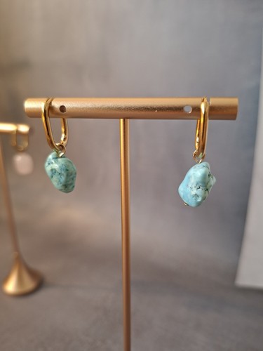 Natural turquoise stone beads - stone,
