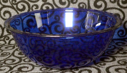 Large vintage blue glass - vintage,