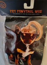 Dog Pet Pony Tail Wig Costume