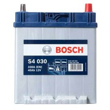 S4030 S4 054 Car Battery 12V 40Ah 330cca 0/3 Holdowns 4 Year Warranty By Bosch