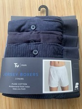 Mens Jersey Boxers 3 Pack Pure
