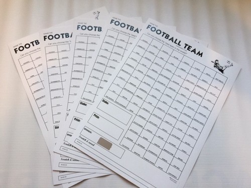 Football scratch card 10 - card, x