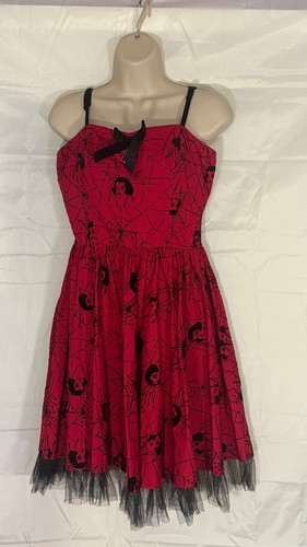 Red spider web print - red,