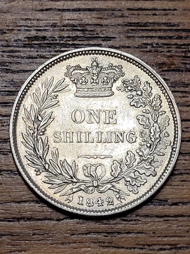 1842 queen victoria shilling - 1842,
