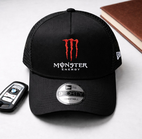 Monster red logo embroidered - monster,