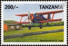 1936 BEECHCRAFT (Beech) STAGGERWING Model 17/B-17/B17L Aircraft MNH Stamp (1999)