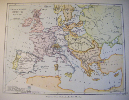 Original 1899 antique map - original,