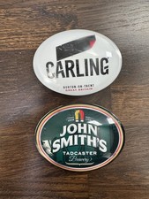 John Smith's Carling  Oval Fisheye Badge, Beer Pump  Pub, Mancave, Brewery 