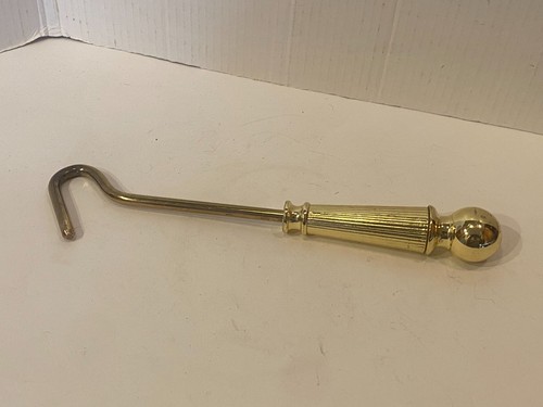 Vintage brass fireplace damper - brass,