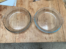 Pyrex Glass Pie Dish Glass x 2