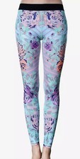 Nike Leggings Womens Training Bottom Floral / Stripe Pattern Dri-Fit Gym- Size S