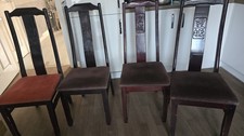 Vintage Chinoiserie Asian Style Rosewood Dining Chairs 6 pcs For Restoration