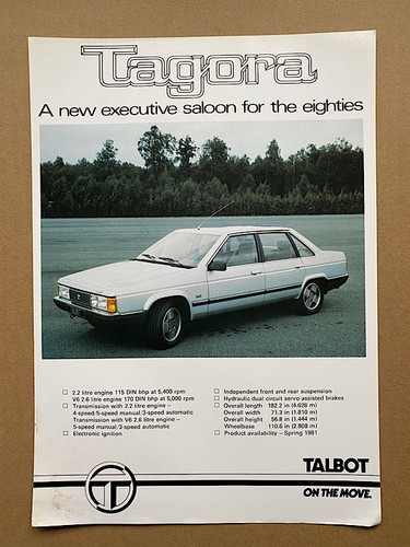 Talbot tagora brochure 1980 - talbot,