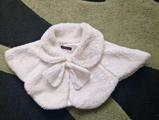 Girls Faux Fur Cape poncho