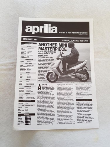 Aprilia leonardo 125 road - aprilia,