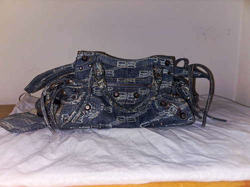 Balenciaga blue monogram denim - balenciaga,