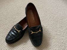 Russell Bromley Black Leather Snaffle Loafers - size 37.5 (4.5)