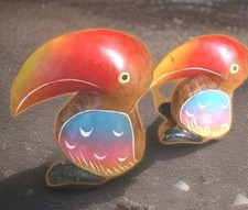 Wood Toucan Birds Figurine