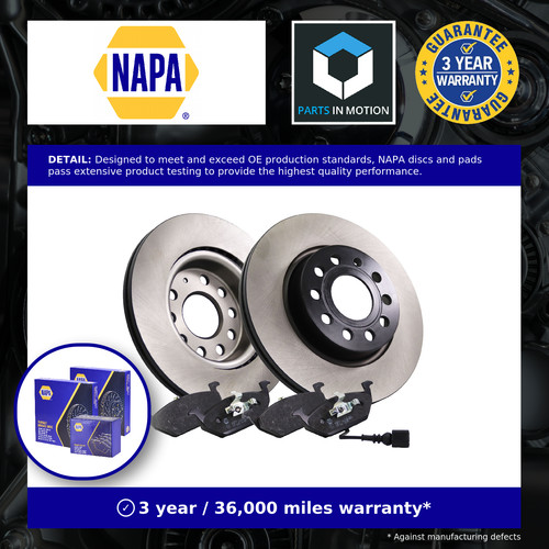 Vented brake discs and pads - 2x,