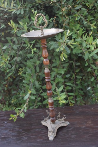 Vintage brass turned - vintage, wood