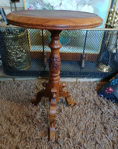 Vintage carved wine table - vintage,