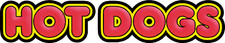 Hot dogs text - sticker,