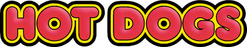 Hot dogs text sticker cafe - hot,
