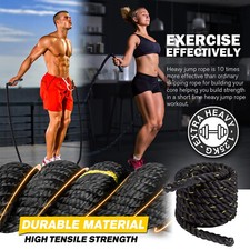 Weighted Jump Rope Strength Cardio Training Fat Burning Exercise Heavy 1.25kg 3M
