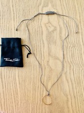 Thomas Sabo Genuine Sterling Silver Gold Plated Cord Necklace, New In Package