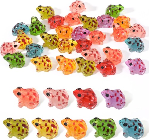 Luminous mini resin frogs - resin,