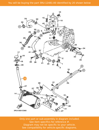 Yamaha pipe 5ru 12481 - 1,, 5ru-12481-00