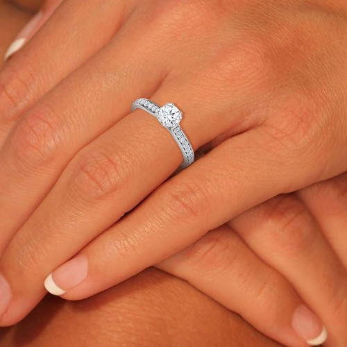 14k white gold ring sterling - 14k,