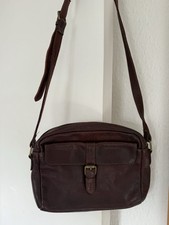 Fat face Real Leather Crossbody Bag, Brown