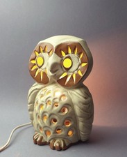 Retro Shelf Pottery Halifax Owl Light Nightlight Fully Working