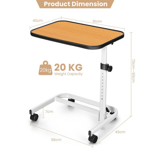 Portable bedside table with - portable,