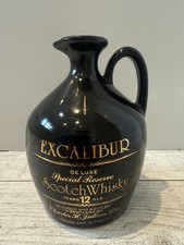 Rare Vintage Excalibur 12 Years Old Scotch Whisky Ceramic Decanter Scotland