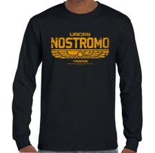 Nostromo T-Shirt Alien Look Mens Retro Film Movie Weyland Covenant Distressed