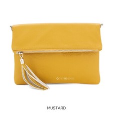 Leather Fold over Clutch Bag all colours