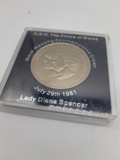 Coin 1981 HRH Prince Of Wales & Lady Diana Spencer Commemorative IN CASE (H15)