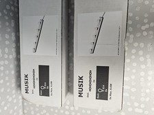 new IKEA MUSIK Wall lamp vanity mirror chrome plated x2 pair