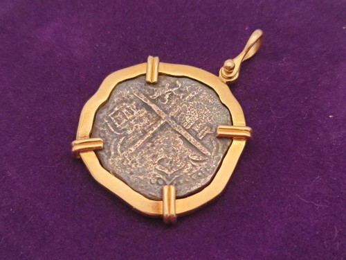 Coin pendant 14k - pendant, gold