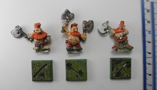 3 DWARF TROLL SLAYERS Metal Dwarfs Fyreslayers Army Marauder Warhammer 1990s X4c