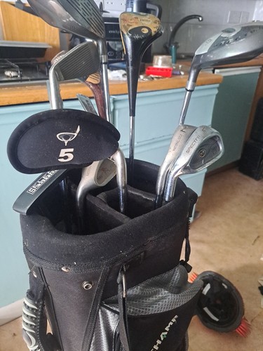 Left handed golf clubs - clubs, bag