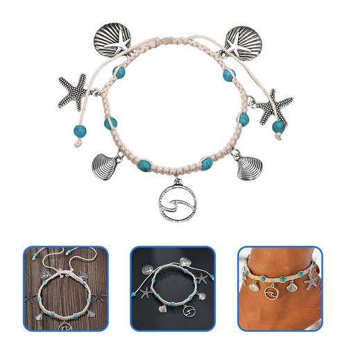 Fashion braided shell ankle - fashion,
