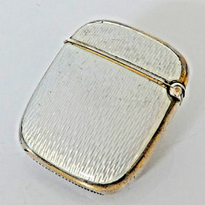 DAVID ANDERSEN SOLID STERLING SILVER  GUILLOCHE ENAMEL VESTA CASE C1920