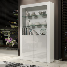 170cm Display Cabinet | White